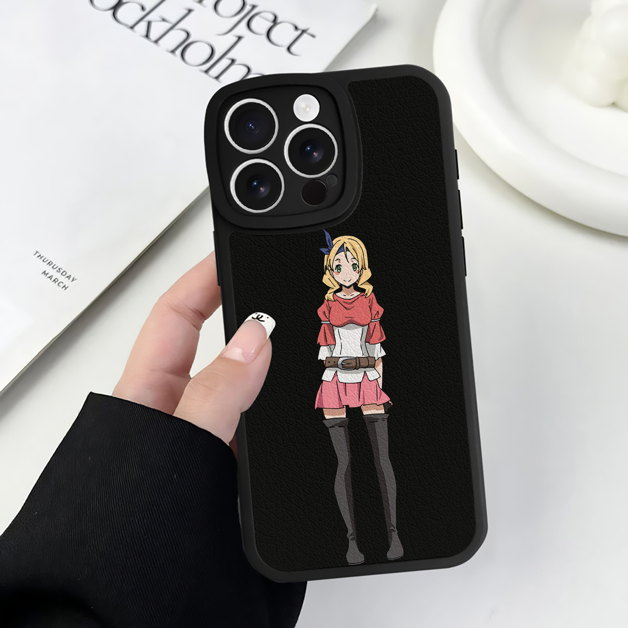 （画像用） 転スラ Regarding Reincarnated to Slime 【iPhone 16シリーズ対応】シリコンスマホケース（レザー調） 材質：シリコン